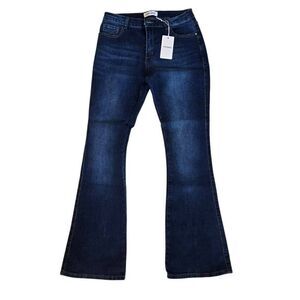 NWT Vipones Womens High Rise Zip Fly Bootcut Denim jeans Blue Size 10